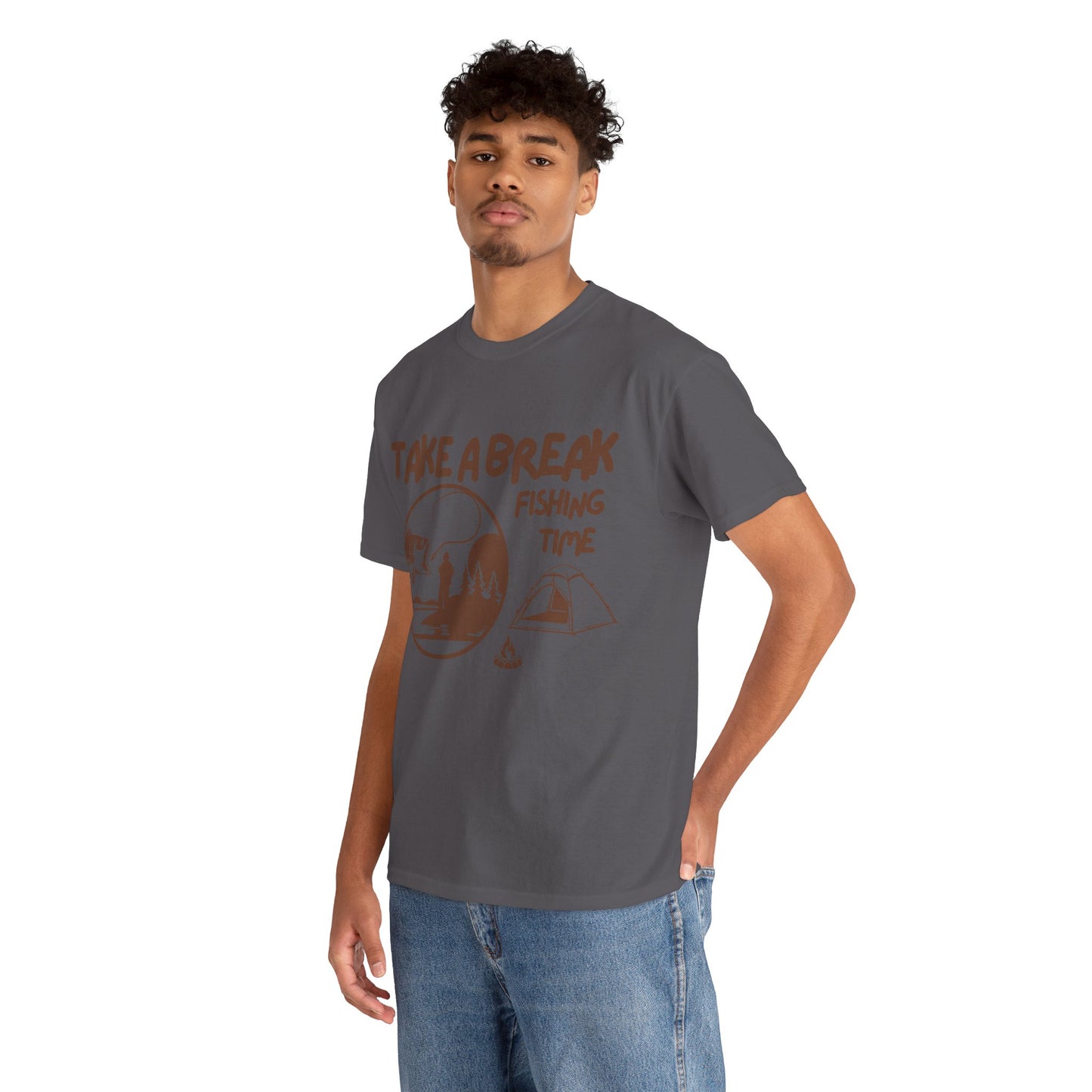 Take a Brake T-shirt. Fishing T-shirt, Unisex Heavy Cotton Tee, Top quality Cotton. 7 colours, AU warehouse.