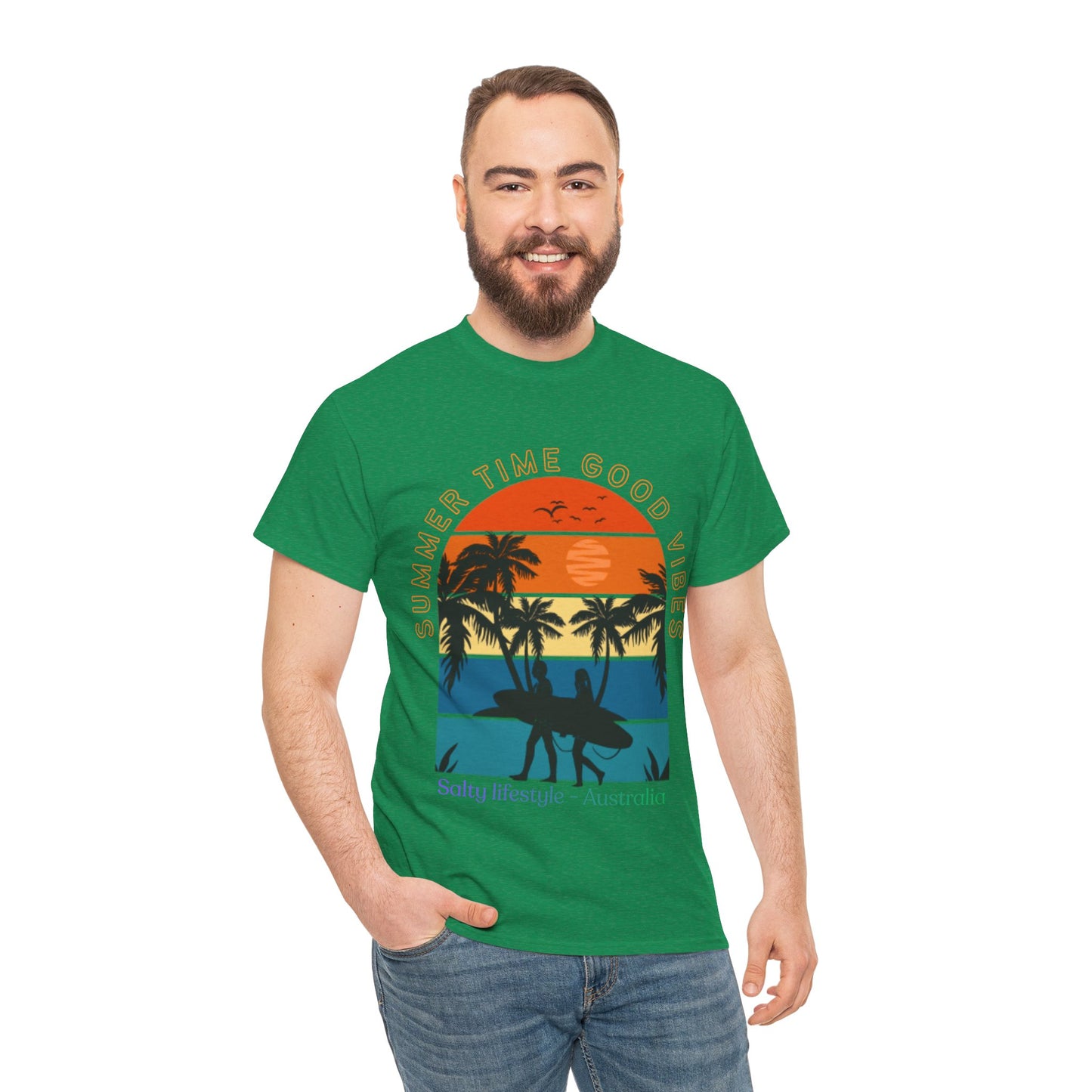 Salty lifestyle T-shirt, Surfing T-shirt, Top quality cotton, 4 Colours, different sizes, AUS Post.