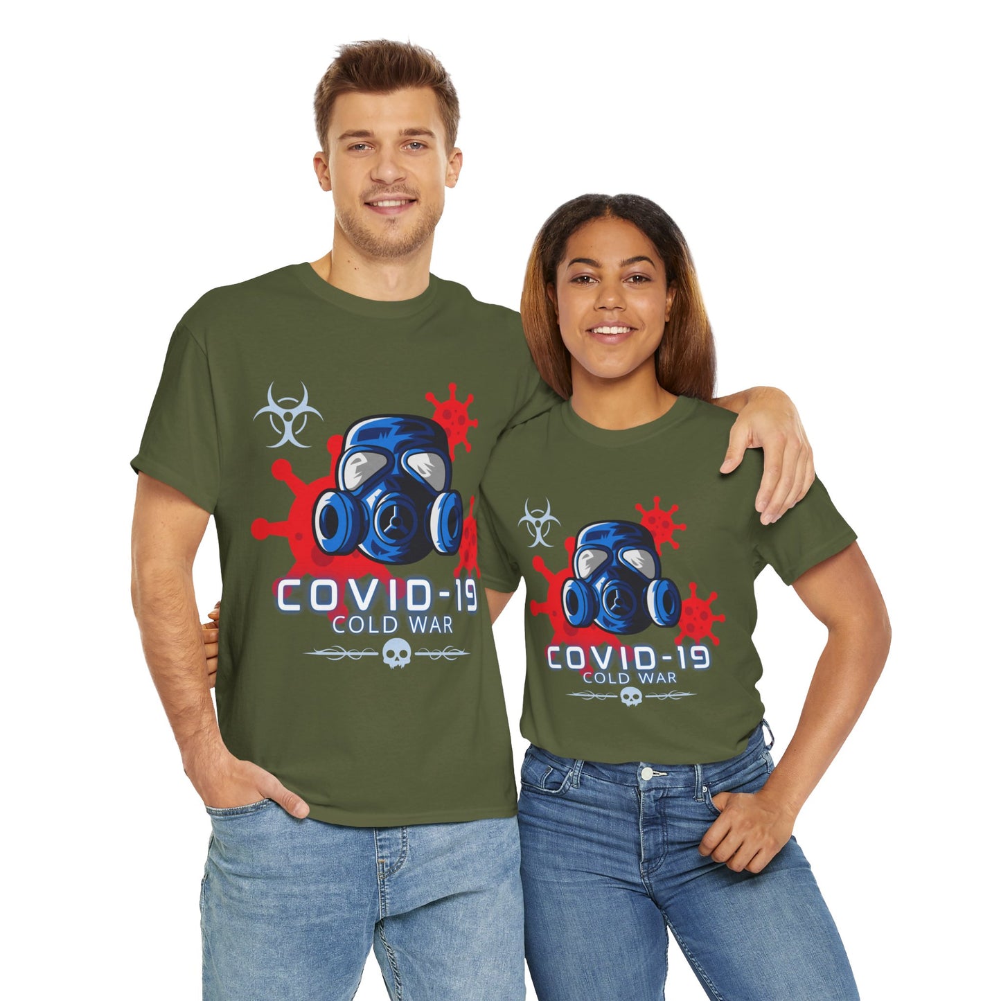 Covid-19 T-Shirt, Cold War Tee 100% Cotton, 5 Colours, AUS - USA - CAN warehouse, free post.