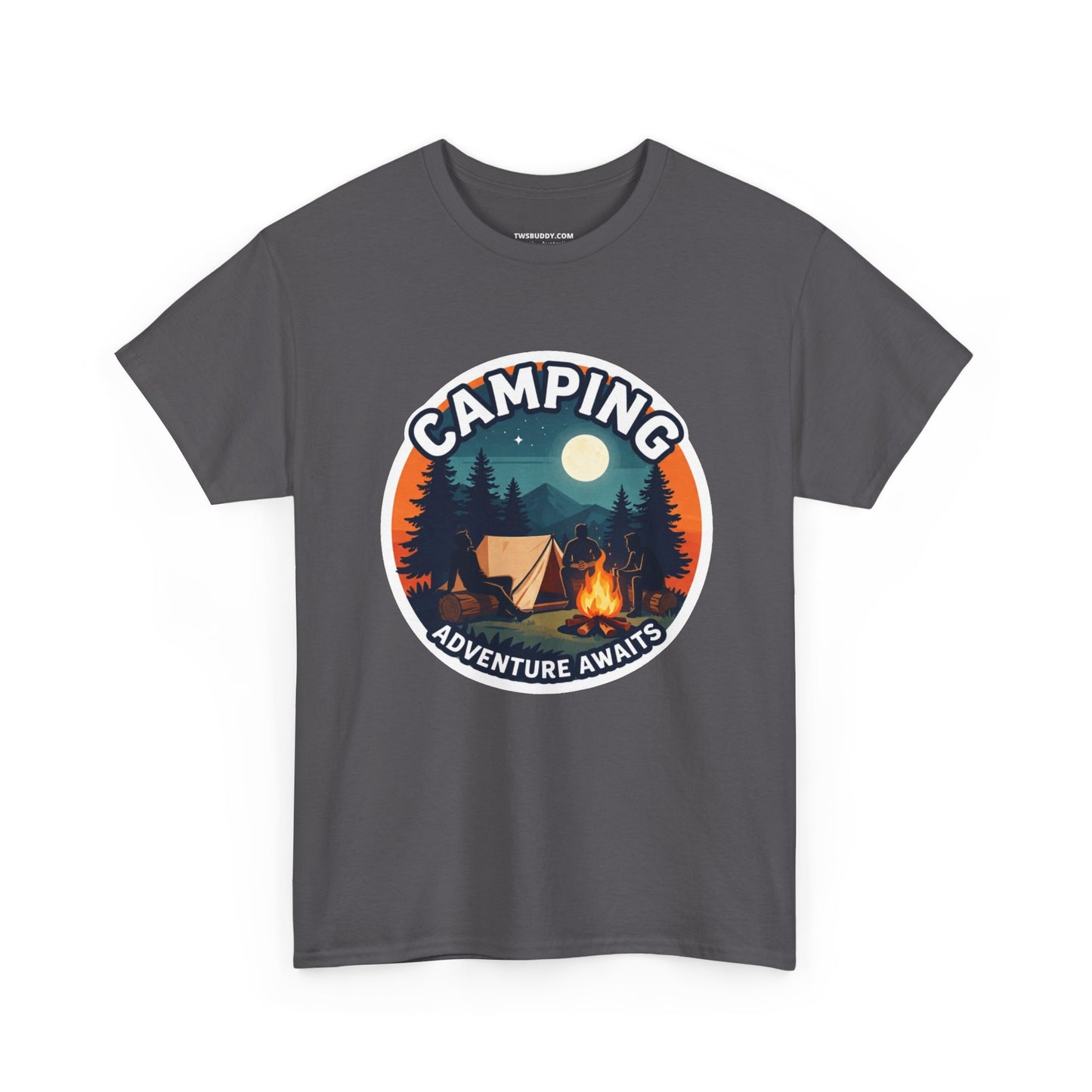 Vintage Camping T-Shirt, 100% Cotton Graphic Tee for Outdoor Lovers & Holiday Trips.