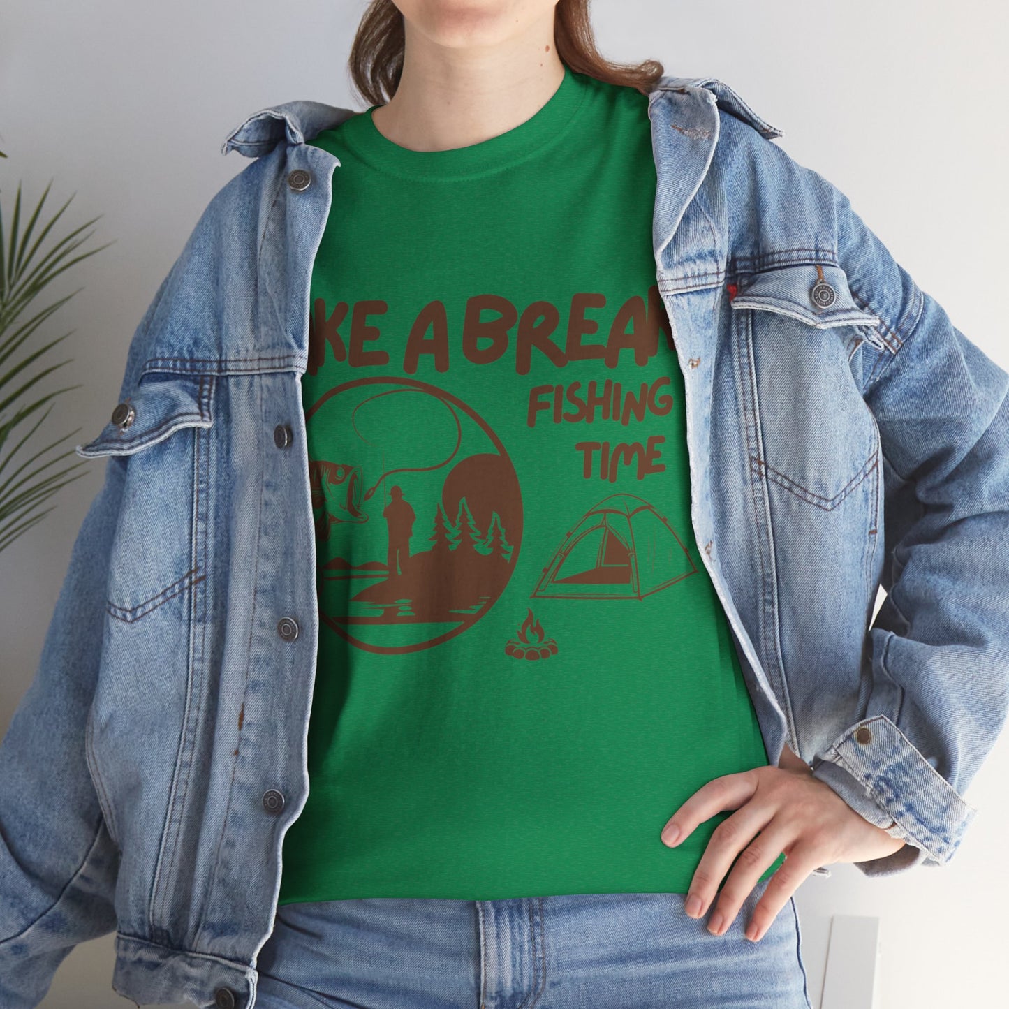 Take a Brake T-shirt. Fishing T-shirt, Unisex Heavy Cotton Tee, Top quality Cotton. 7 colours, AU warehouse.