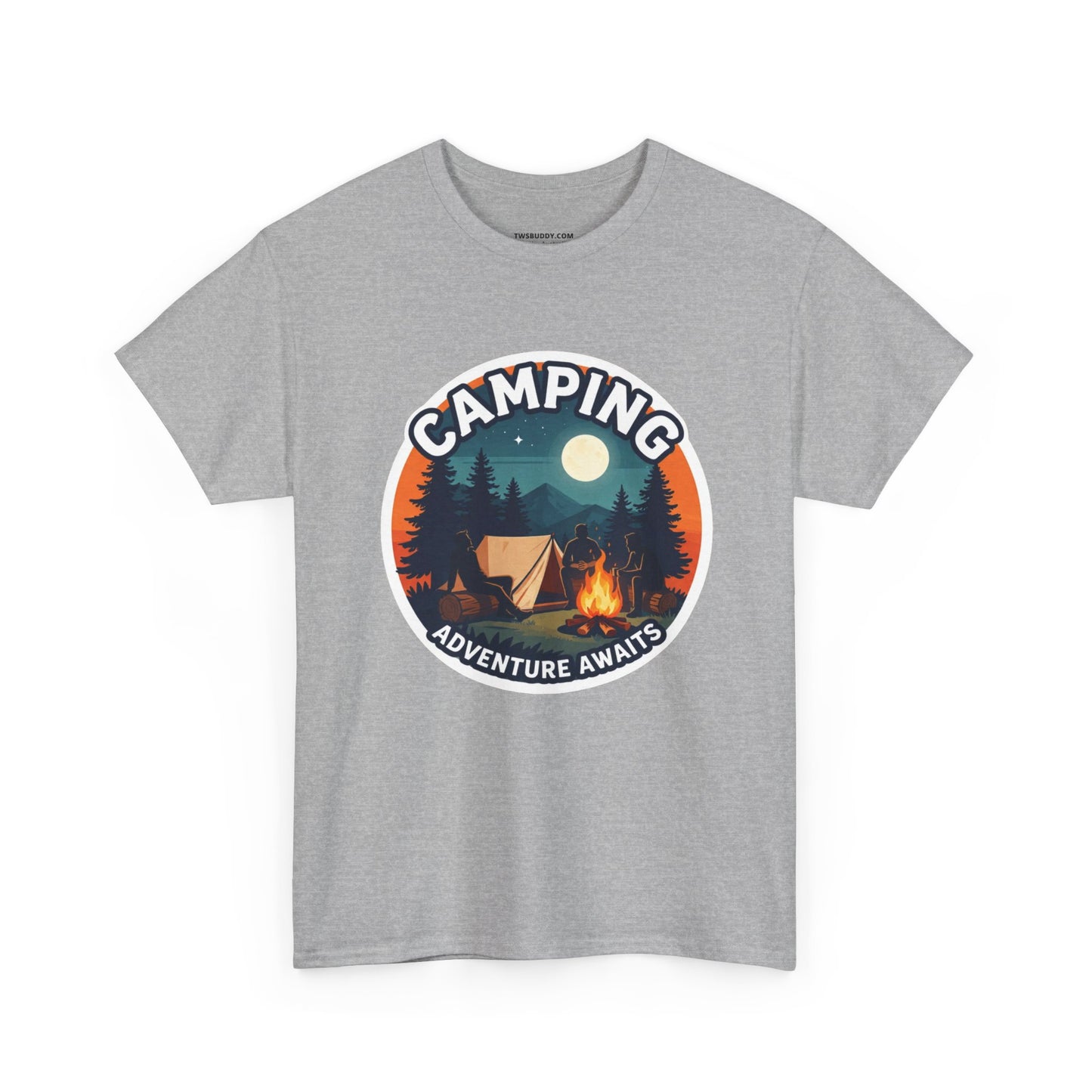 Vintage Camping T-Shirt, 100% Cotton Graphic Tee for Outdoor Lovers & Holiday Trips.