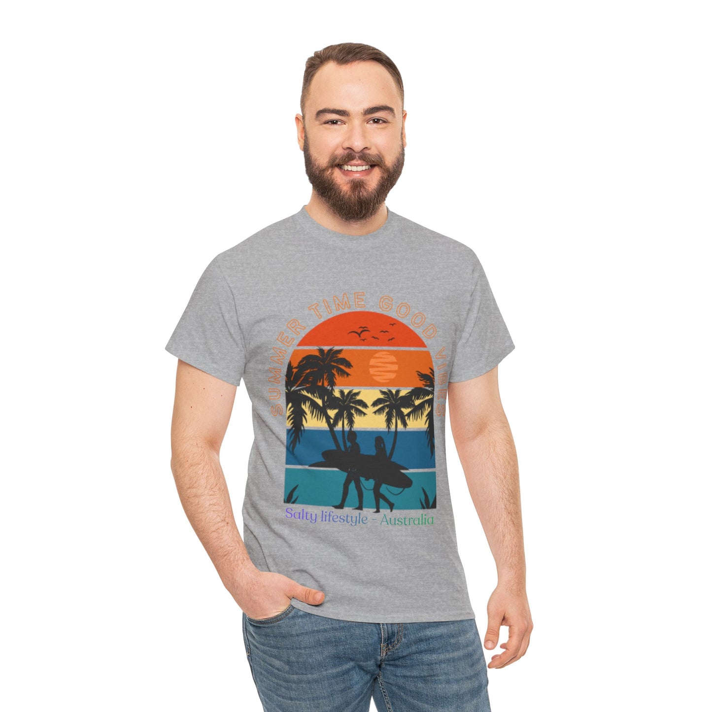 Salty lifestyle T-shirt, Surfing T-shirt, Top quality cotton, 4 Colours, different sizes, AUS Post.