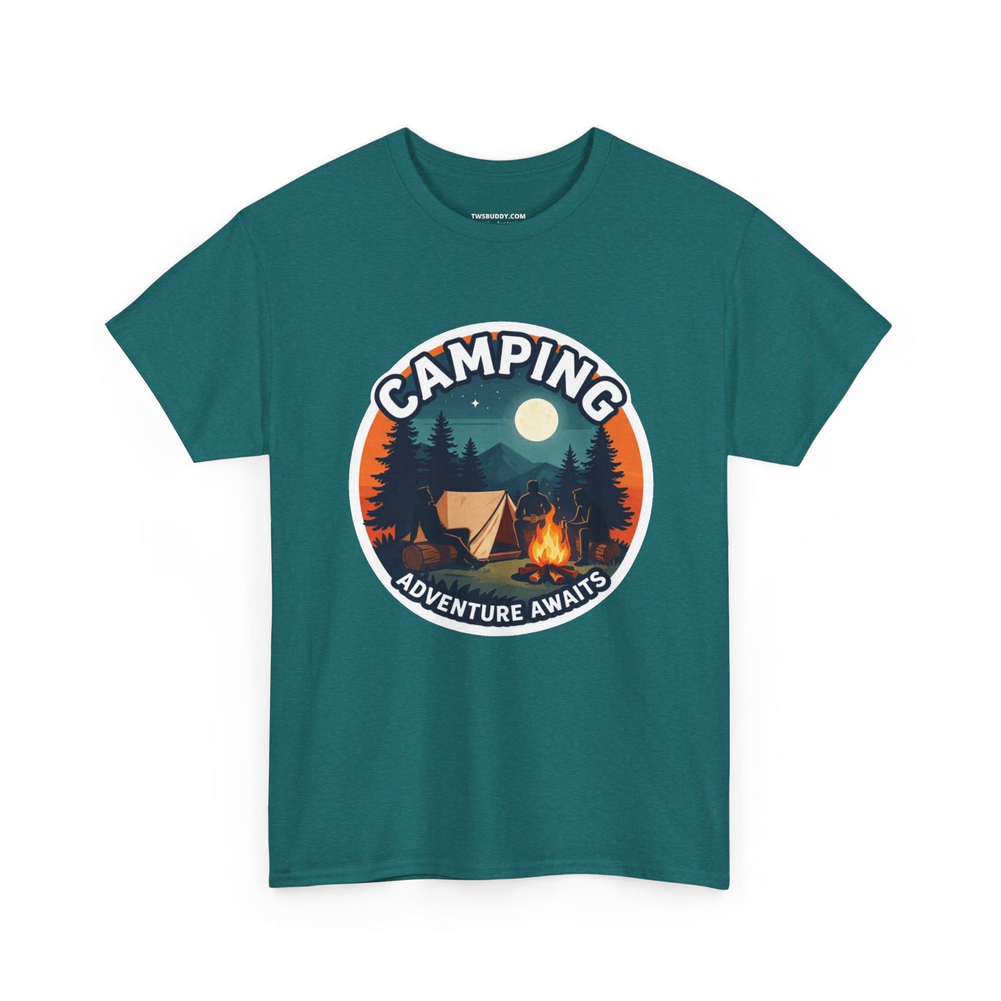 Vintage Camping T-Shirt, 100% Cotton Graphic Tee for Outdoor Lovers & Holiday Trips.
