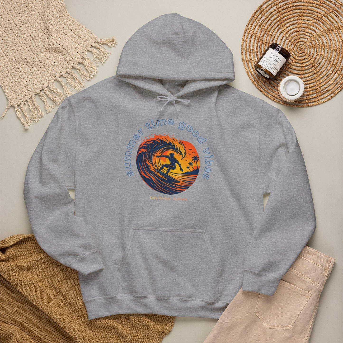 Surfing Hoodie, Good vibes Hoodie, Salty Lifestyle Hoodie, 3 colours, different sizes, top quality product, AU post