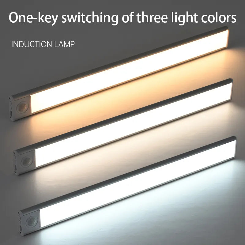 LED Night Light, USB Rechargeable, Motion Sensor, Three colours in one Lamp, For Office/Cabinet/Bedroom/Camping/Caravan/Car/Wardrobe/Kitchen or portable, free post.